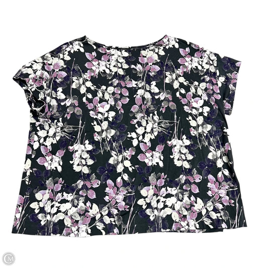 Top Short Sleeve By J. Jill In Grey & Purple, Size: 2x