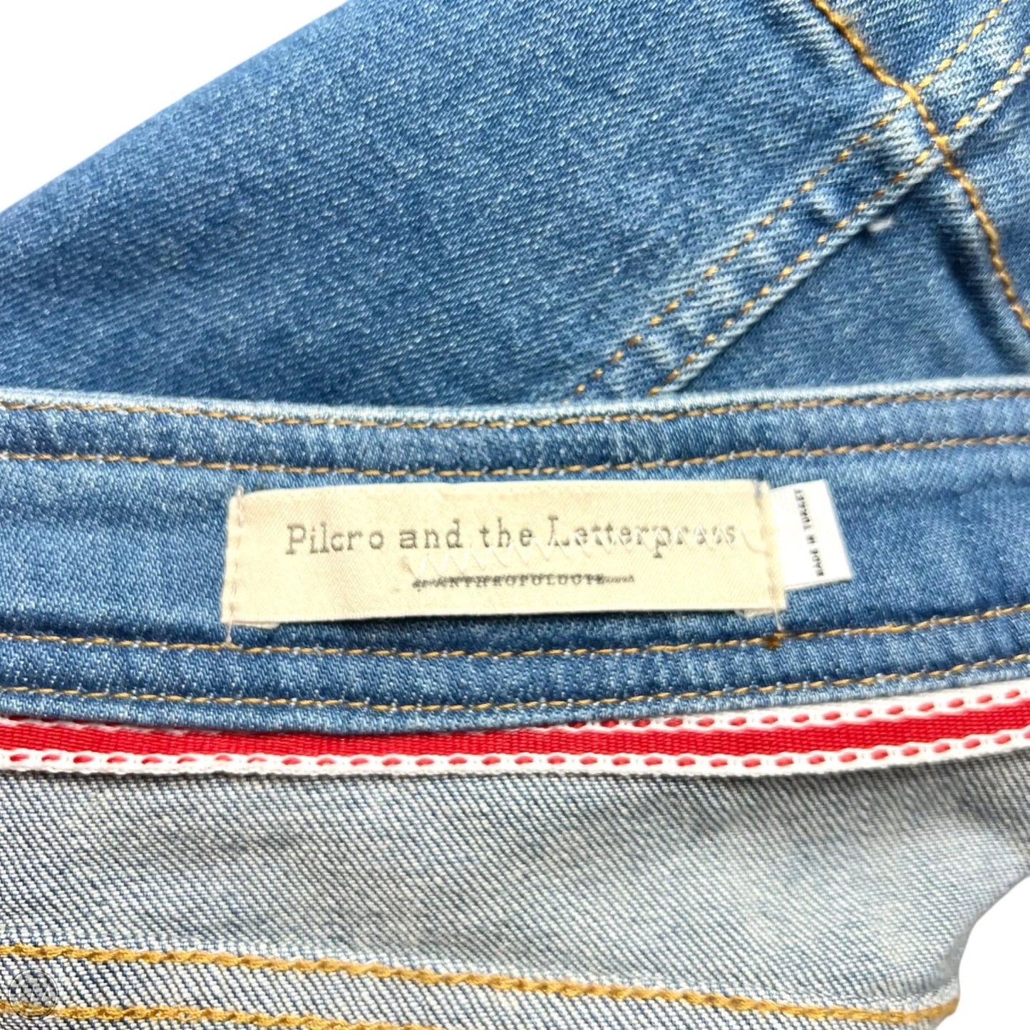 Skirt Mini & Short By Pilcro In Blue Denim, Size: 6