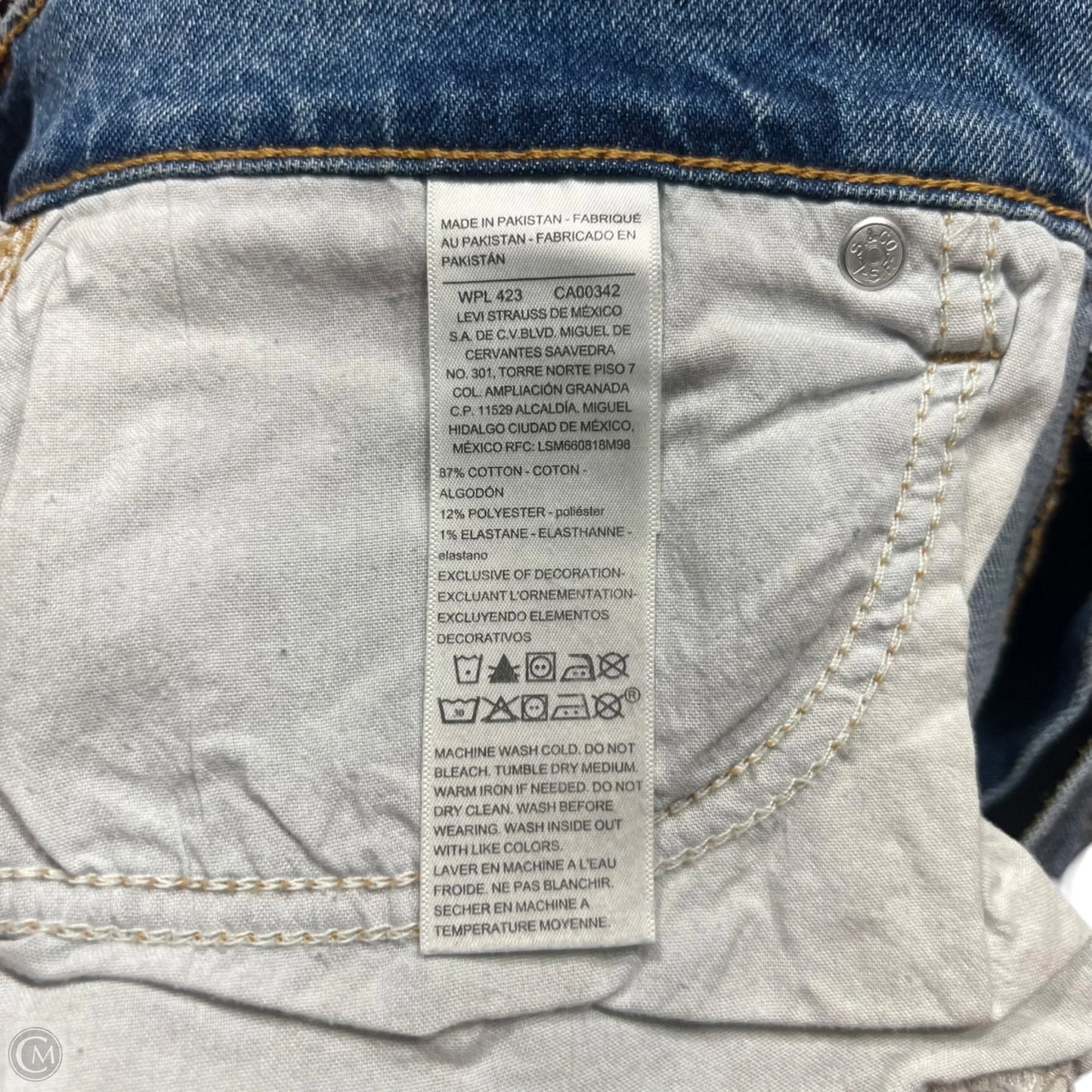 Jeans Boyfriend By Levis In Blue Denim, Size: 6