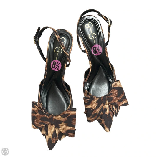 Shoes Heels Kitten By Jessica Simpson In Animal Print, Size: 8.5