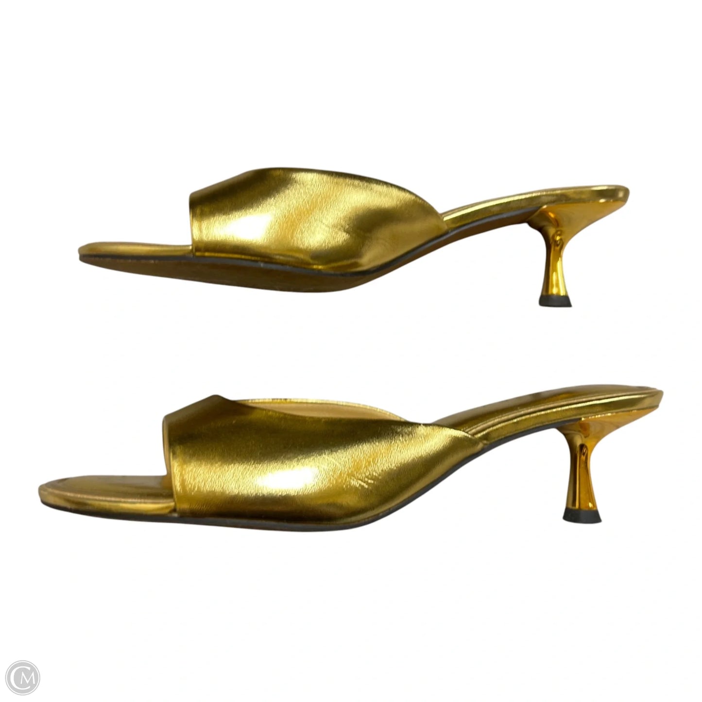 Sandals Heels Kitten By Asos In Gold, Size: 8