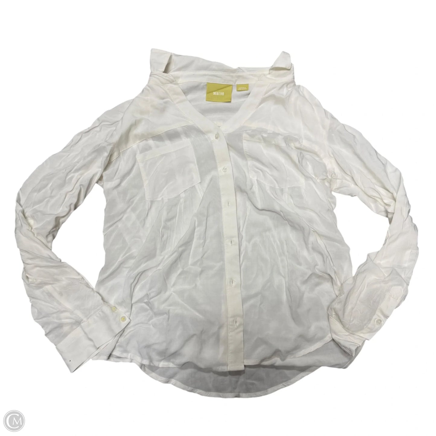 Top Long Sleeve By Maeve In Cream, Size: Xs
