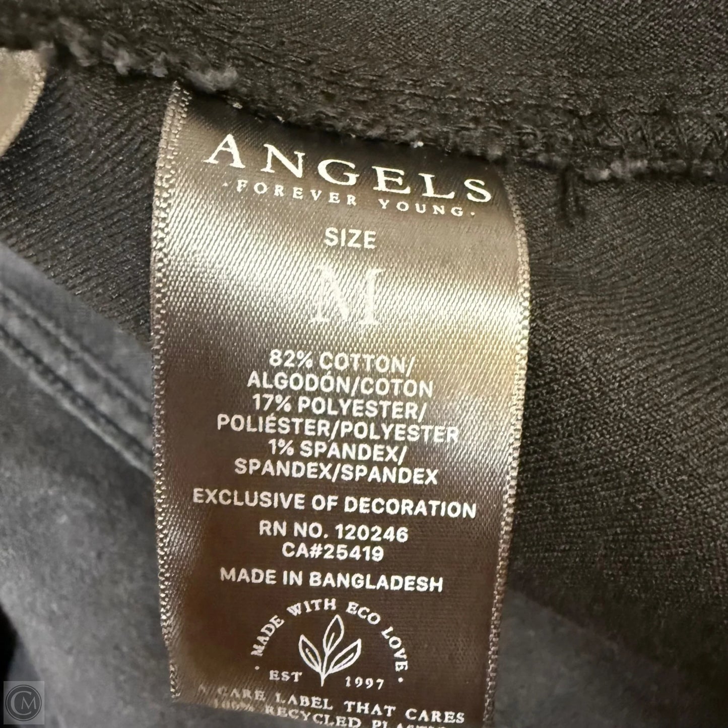 Jacket Denim By Angels In Black Denim, Size: M