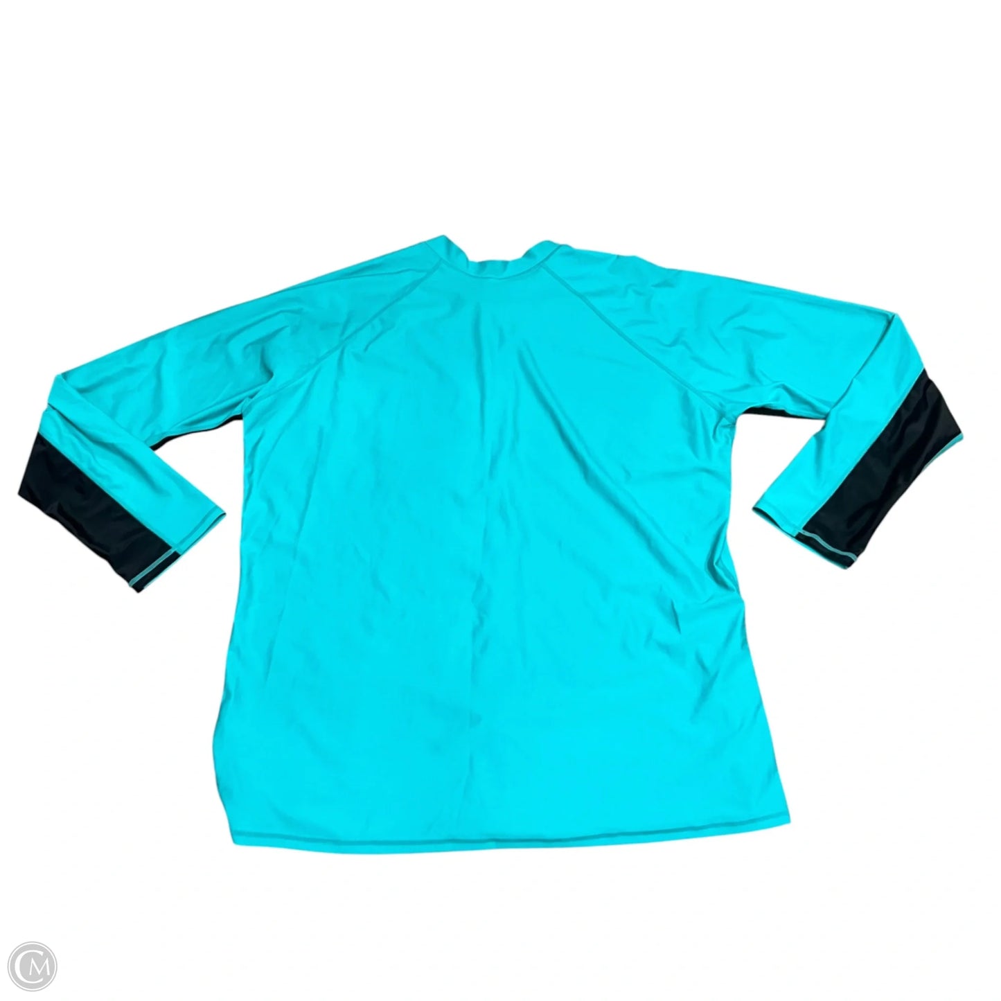 Athletic Jacket In Black & Blue, Size: 2x