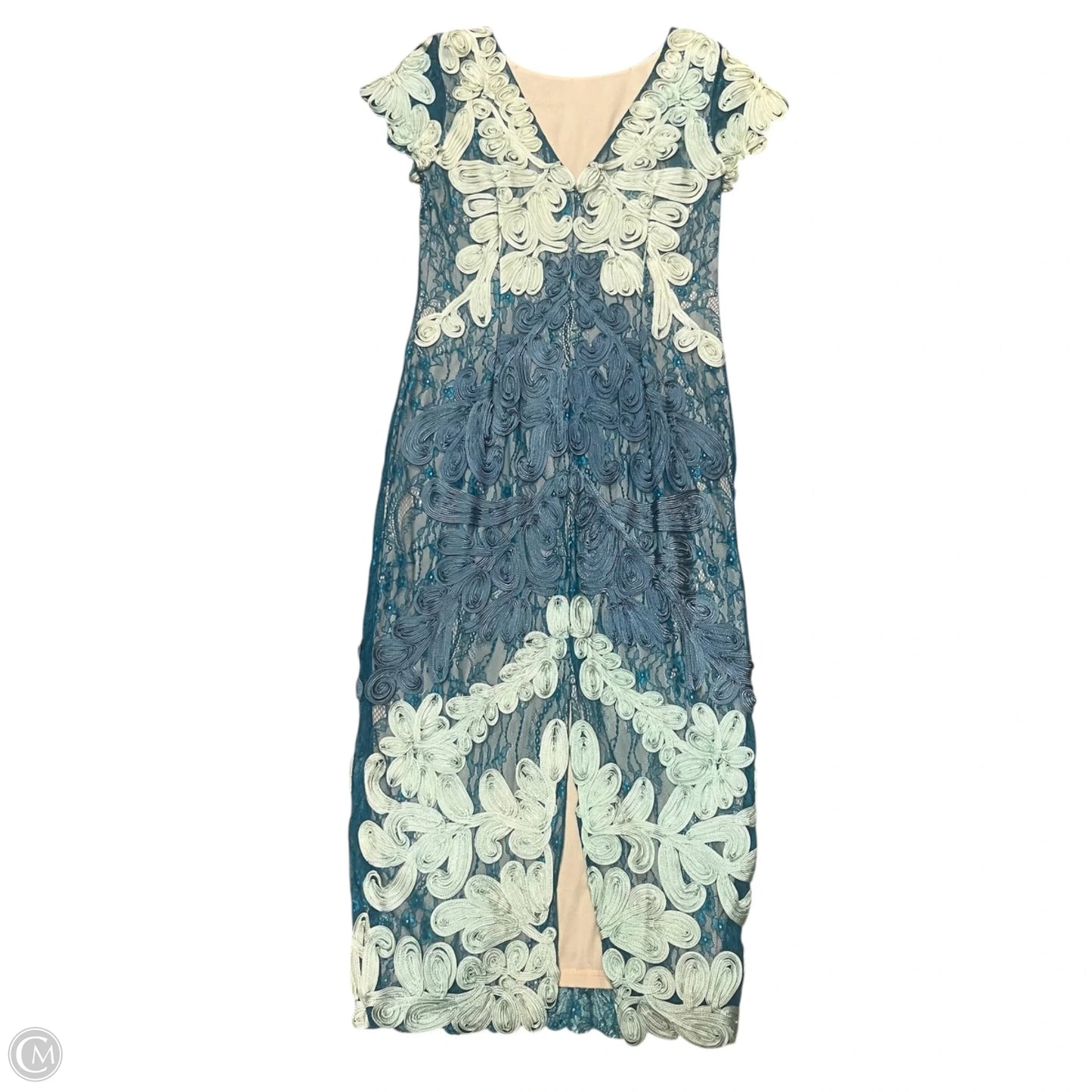 Dress Party Long By Js Collections In Blue & Green, Size: M
