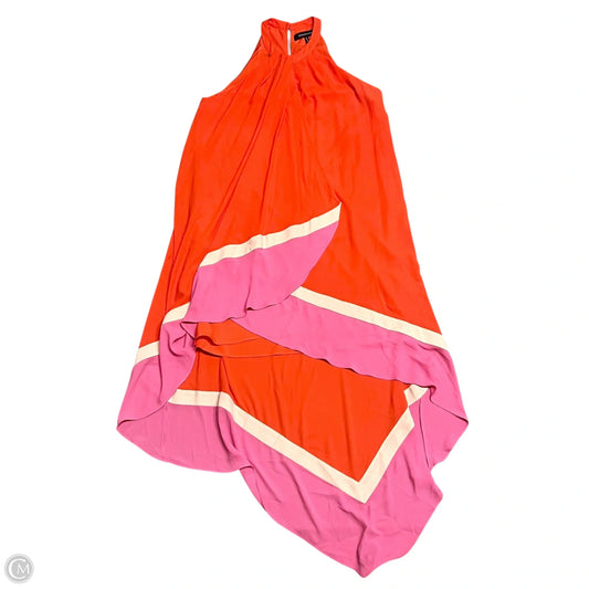 Dress Casual Midi By Bcbgmaxazria In Orange & Pink, Size: M