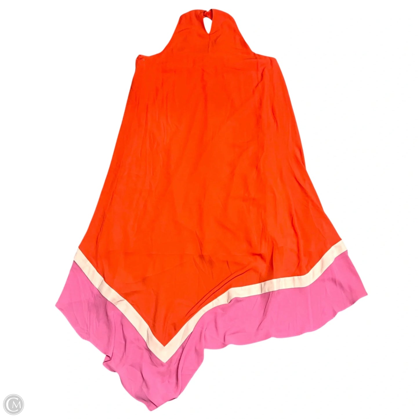 Dress Casual Midi By Bcbgmaxazria In Orange & Pink, Size: M