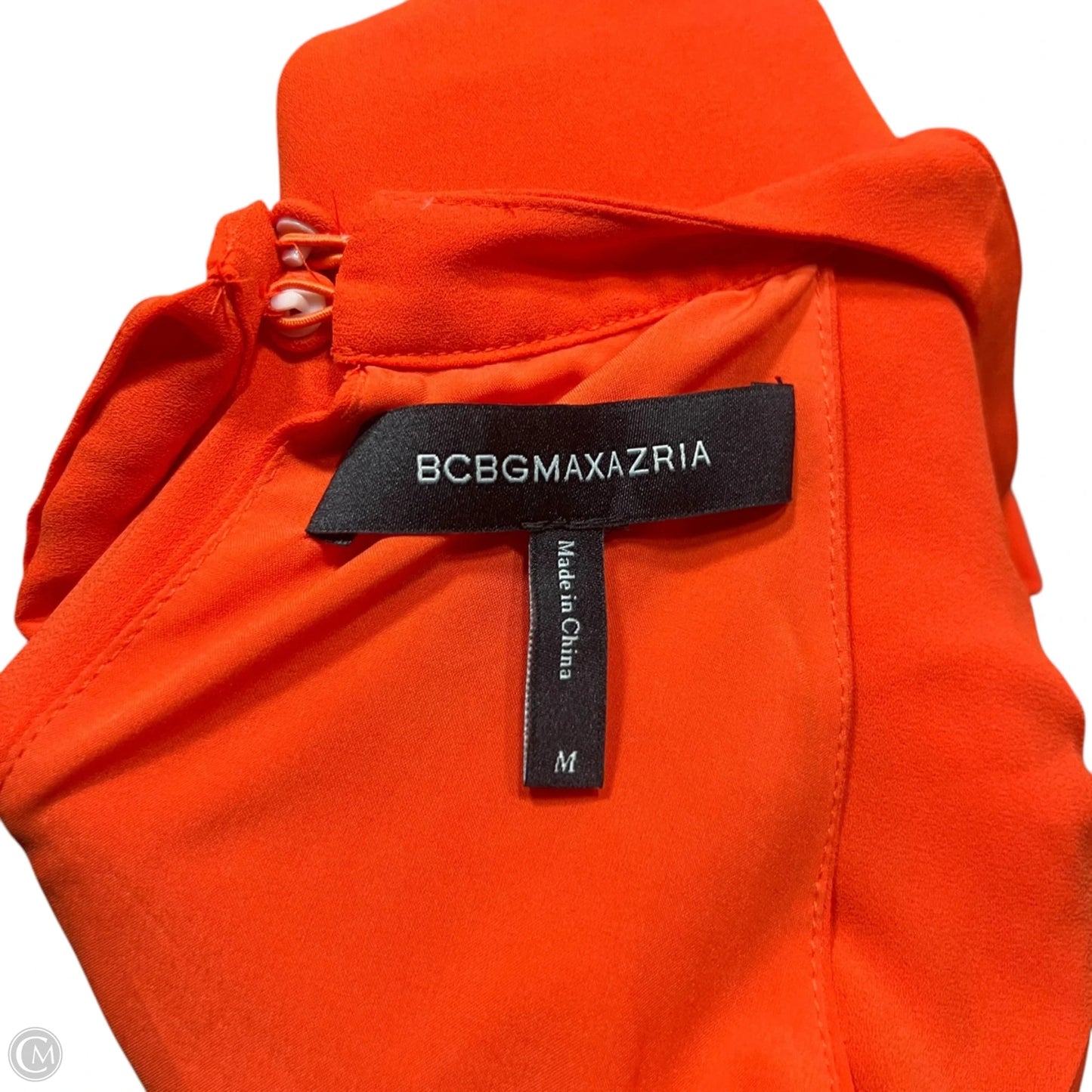 Dress Casual Midi By Bcbgmaxazria In Orange & Pink, Size: M