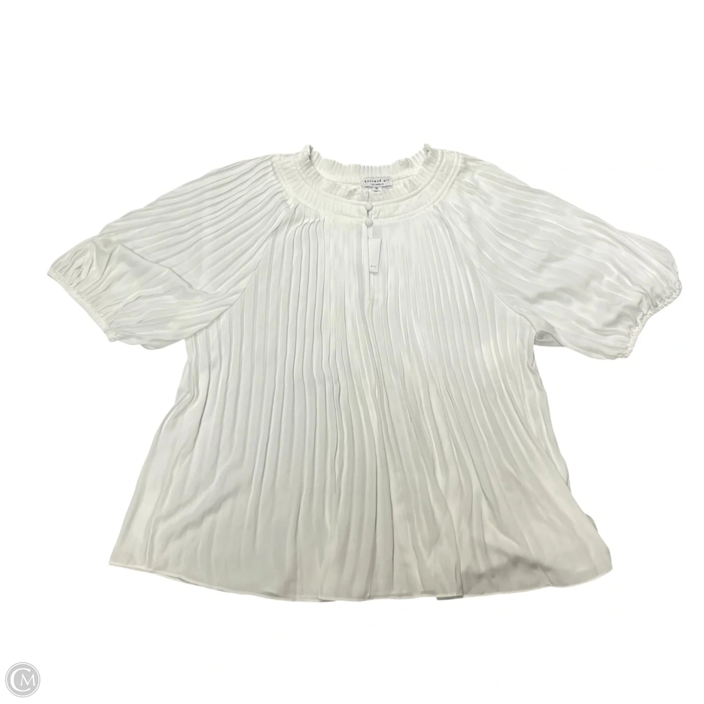 Top Short Sleeve By Current Air In White, Size: Xl