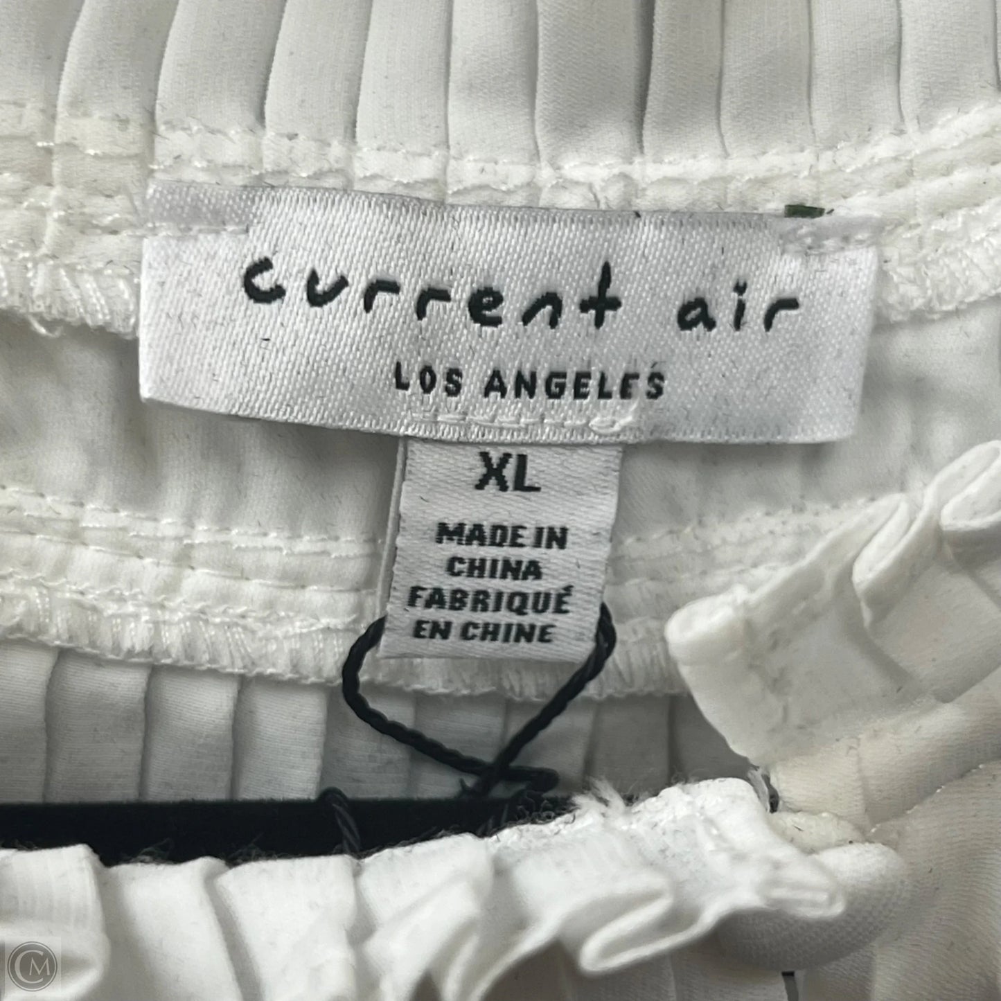 Top Short Sleeve By Current Air In White, Size: Xl
