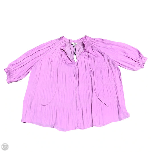 Top Short Sleeve By Current Air In Purple, Size: Xl