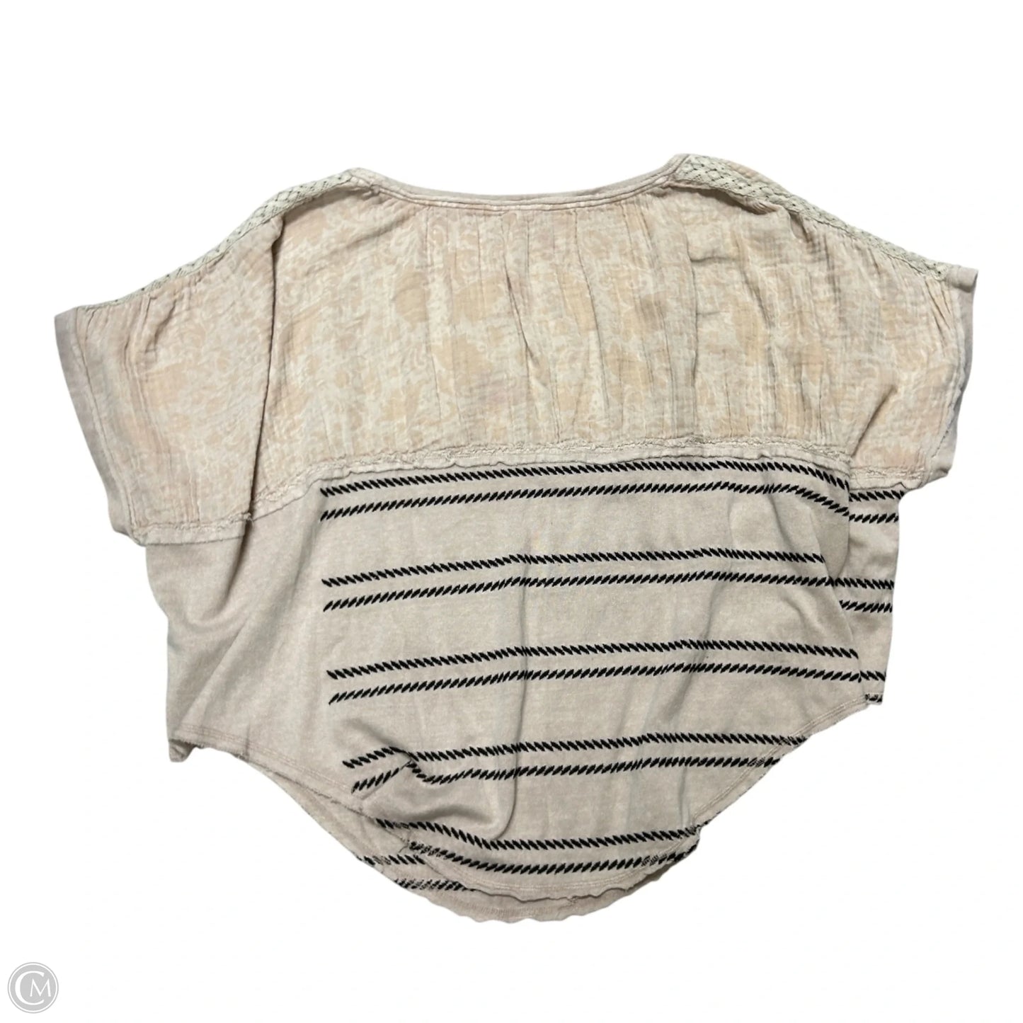 Top Short Sleeve By Free People In Tan, Size: S