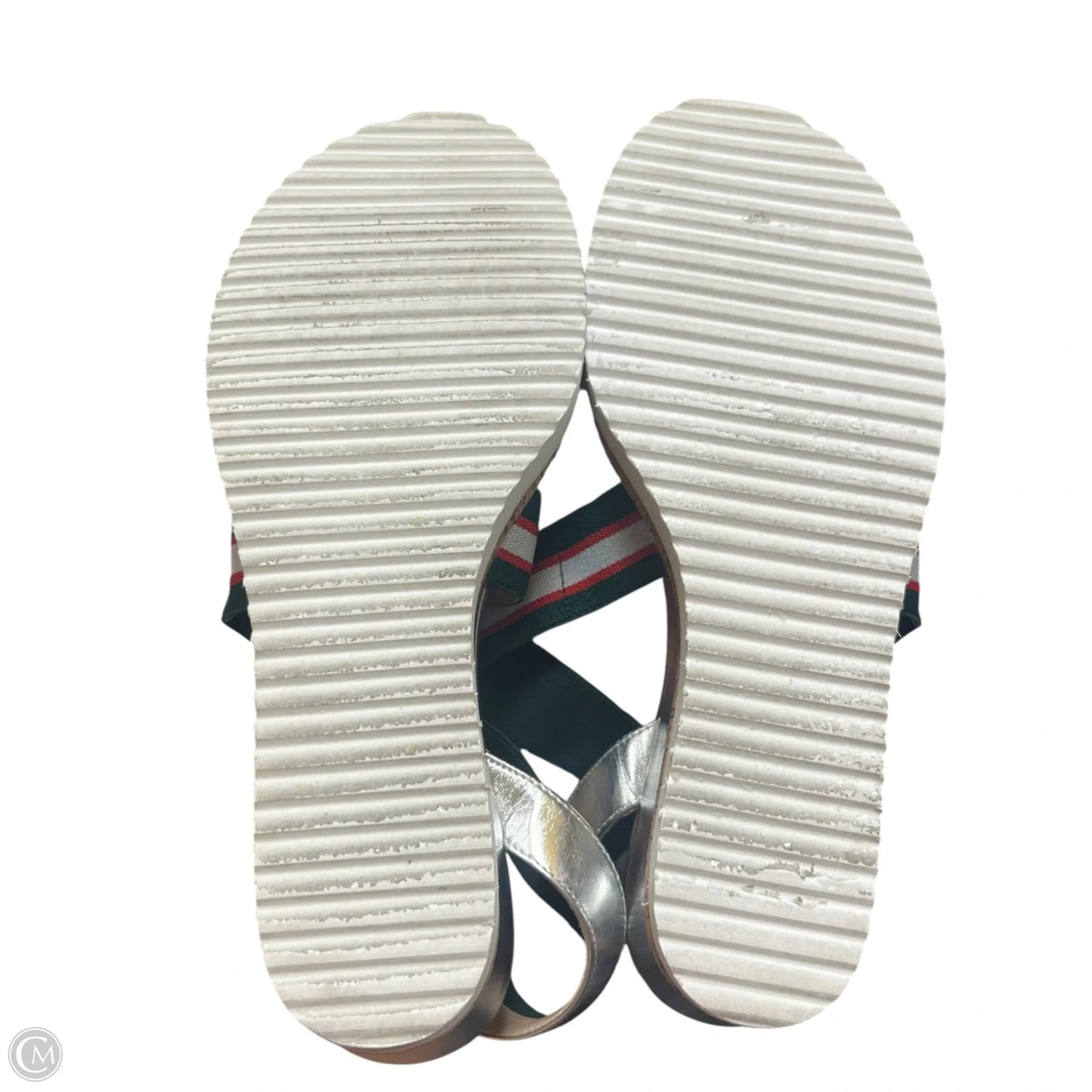 Sandals Heels Wedge By Steve In Silver, Size: 10
