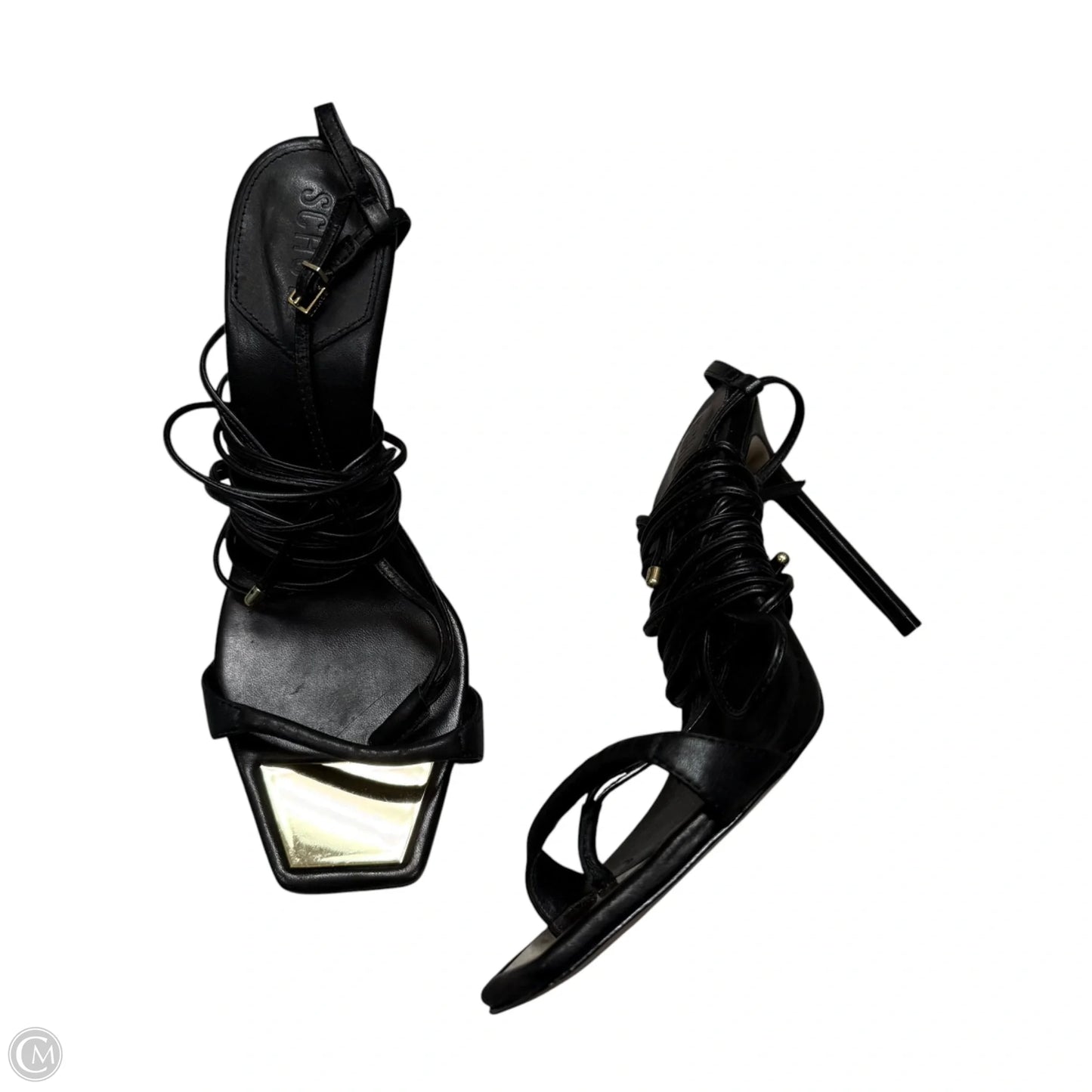 Sandals Heels Stiletto By Schutz In Black, Size: 10