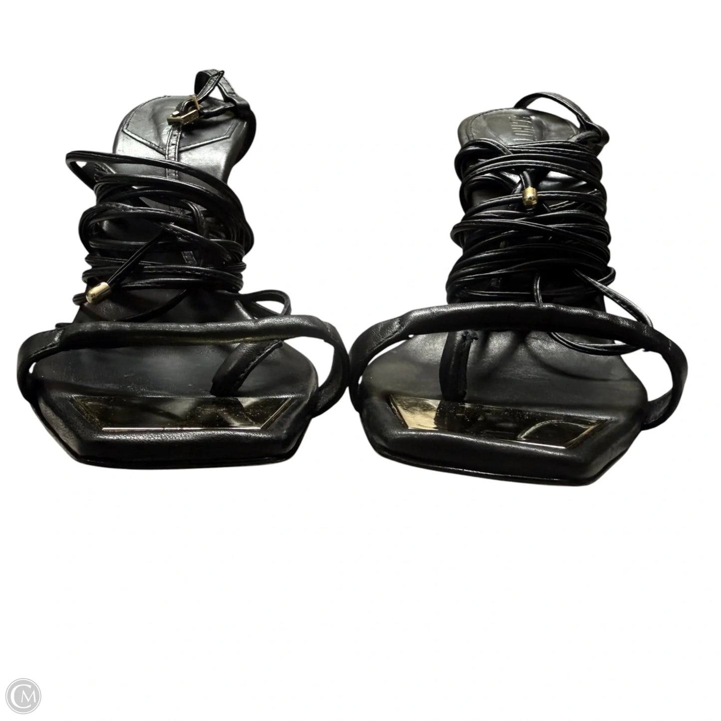 Sandals Heels Stiletto By Schutz In Black, Size: 10