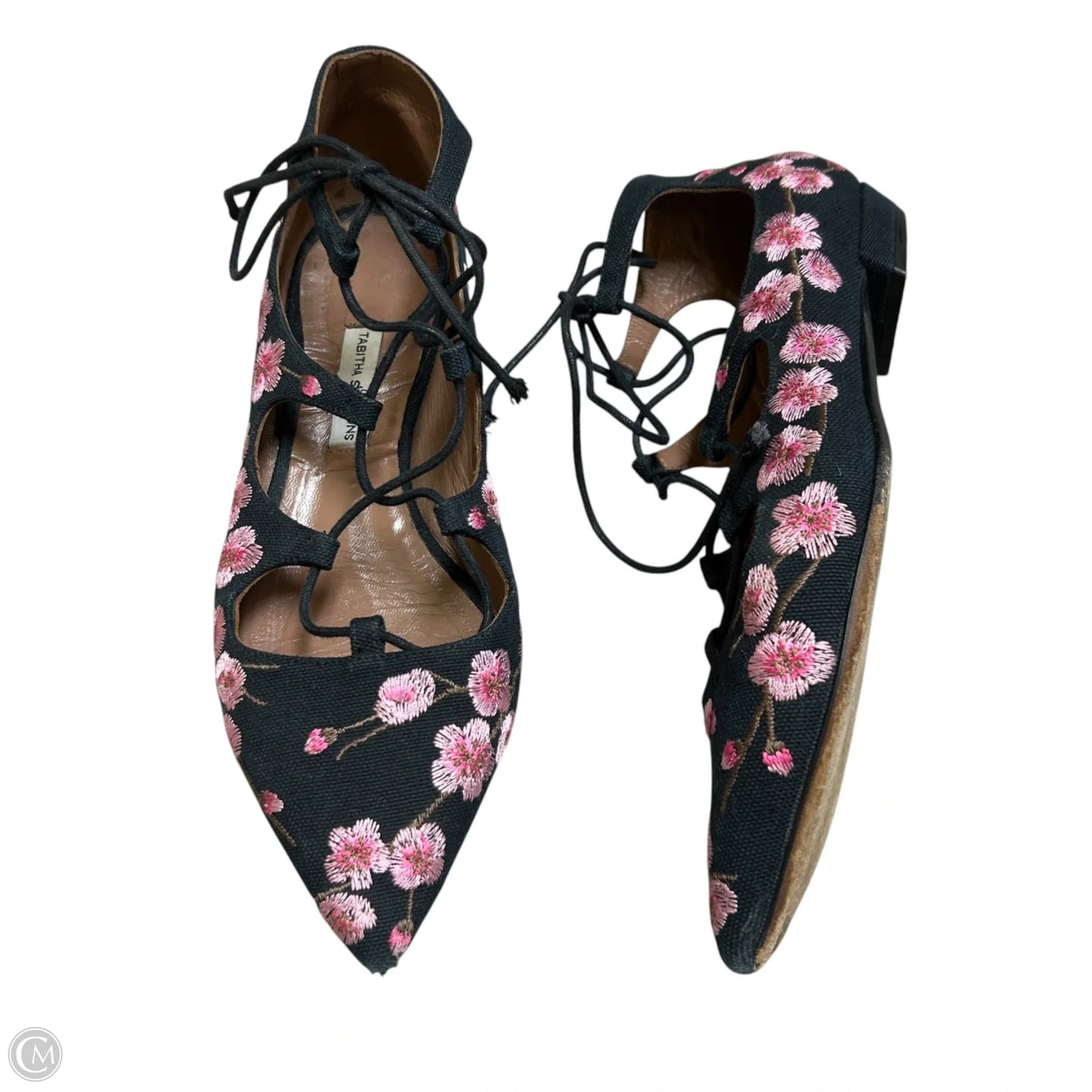 Shoes Flats By Tabitha Simmons In Black & Pink, Size: 5.5