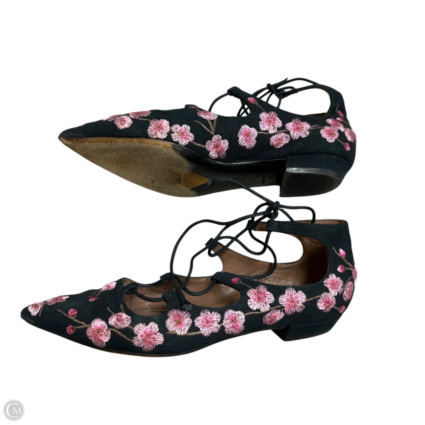 Shoes Flats By Tabitha Simmons In Black & Pink, Size: 5.5