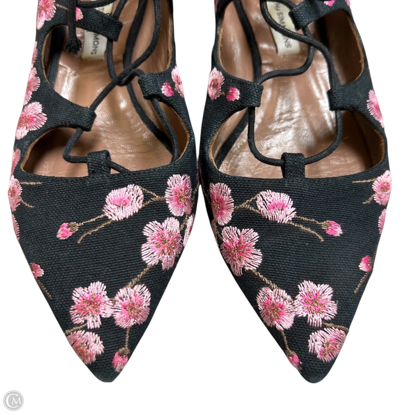 Shoes Flats By Tabitha Simmons In Black & Pink, Size: 5.5