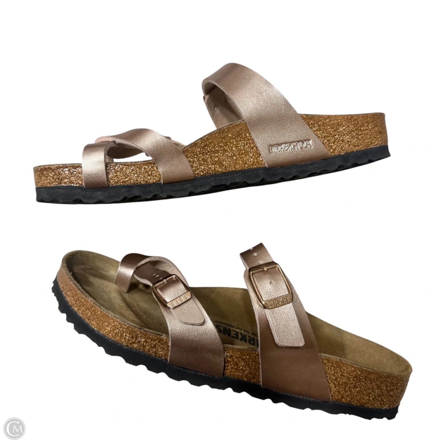 Sandals Flats By Birkenstock In Cream, Size: 7