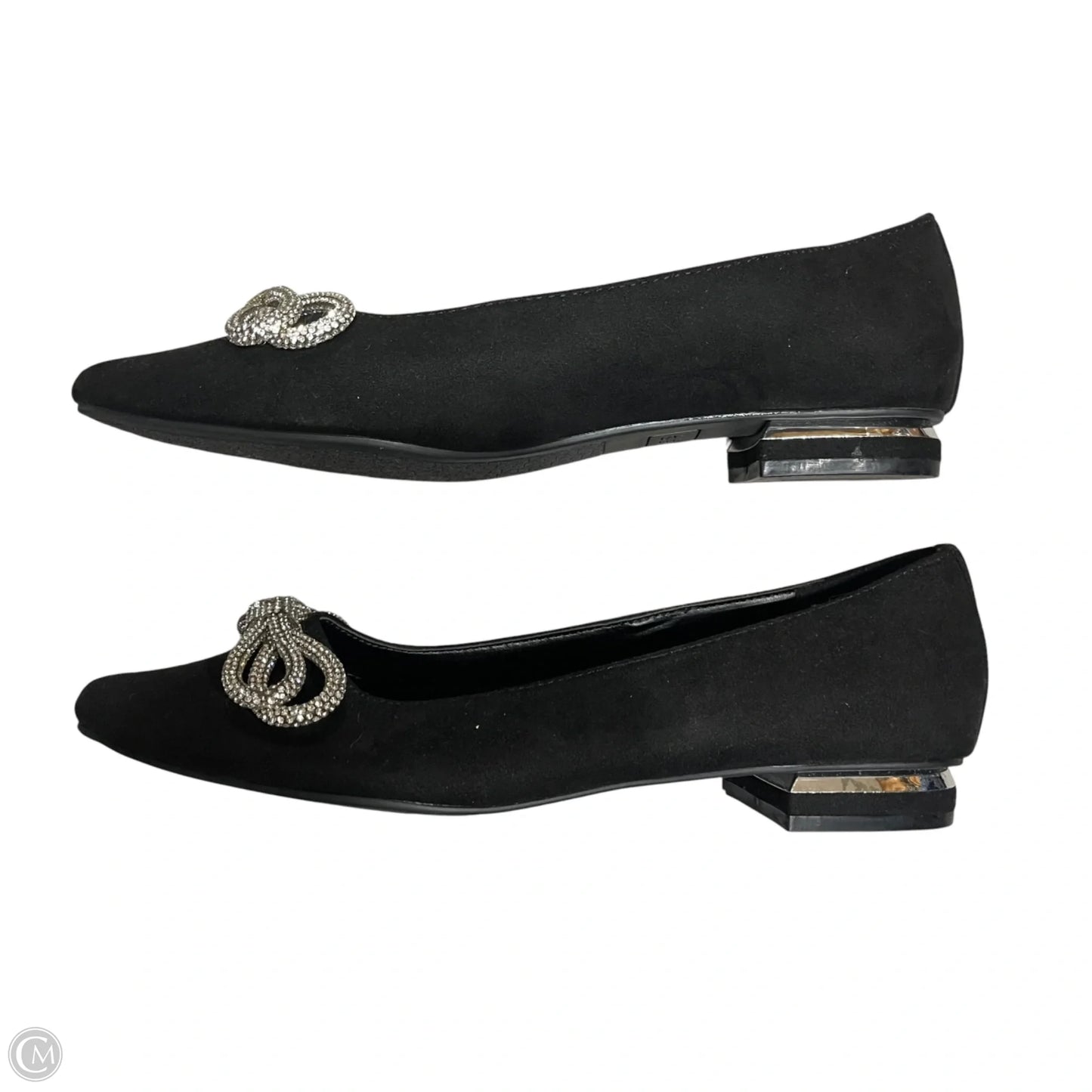 Shoes Flats By Jones New York In Black & Silver, Size: 9