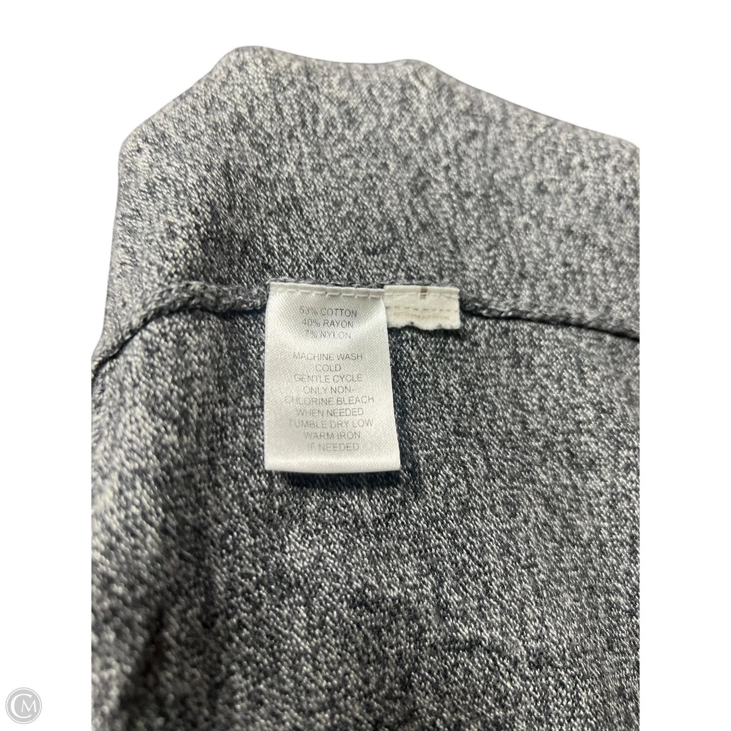 Sweater Cardigan By Loft In Grey, Size: L