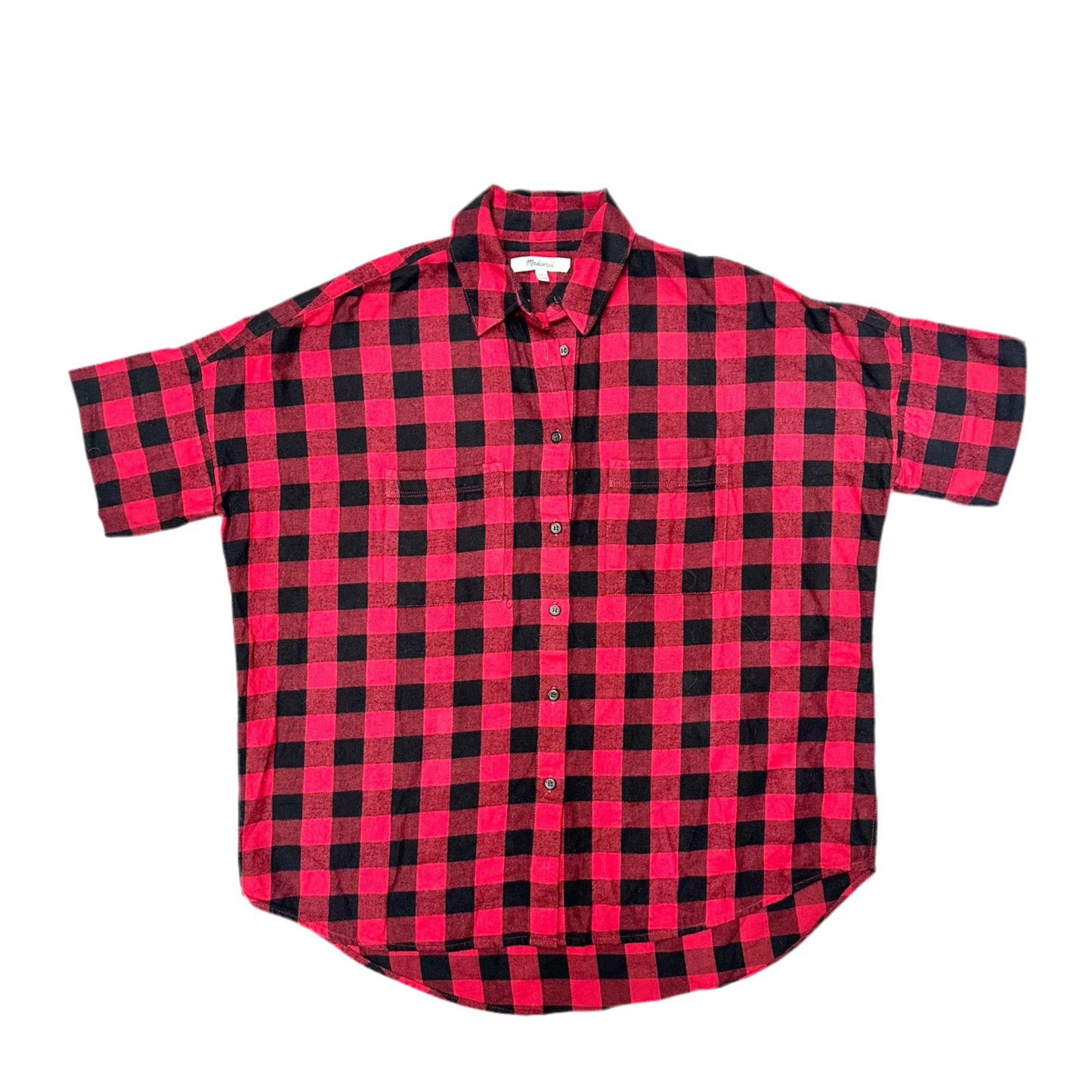 Top Short Sleeve By Madewell In Black & Red, Size: Xxs