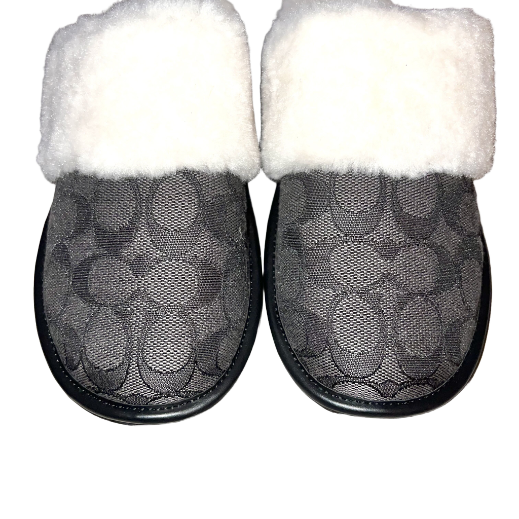 Slippers Designer By Coach, Size: 5