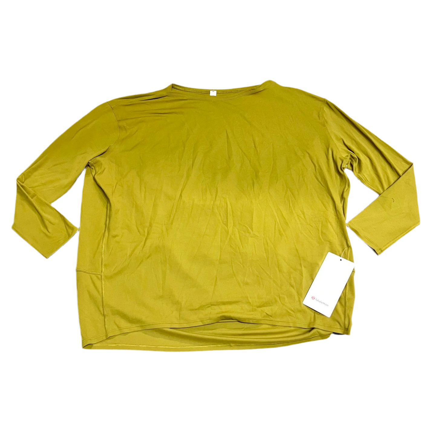Athletic Top Long Sleeve Crewneck By Lululemon In Chartreuse, Size: S