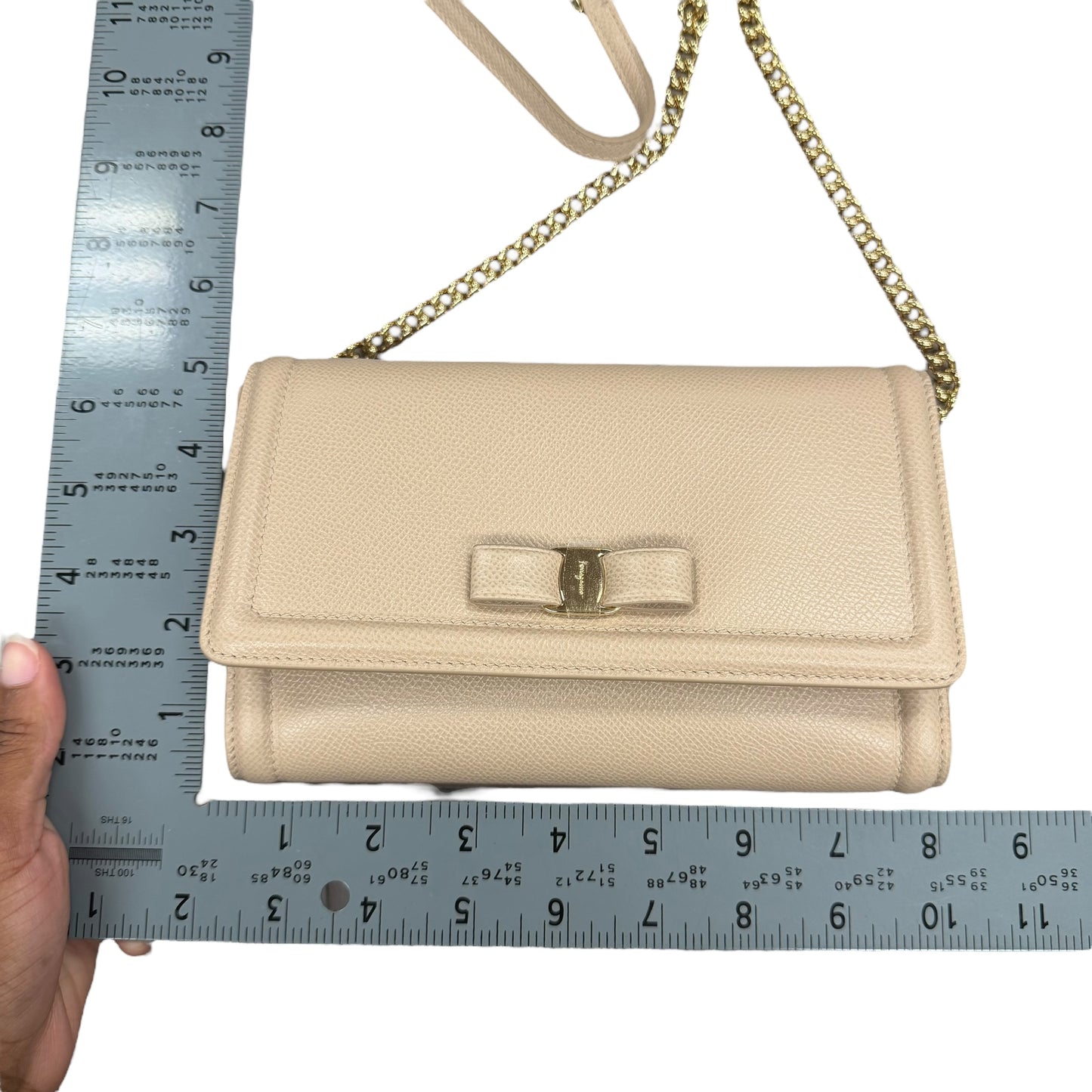 Clutch Luxury Designer By Ferragamo, Size: Small