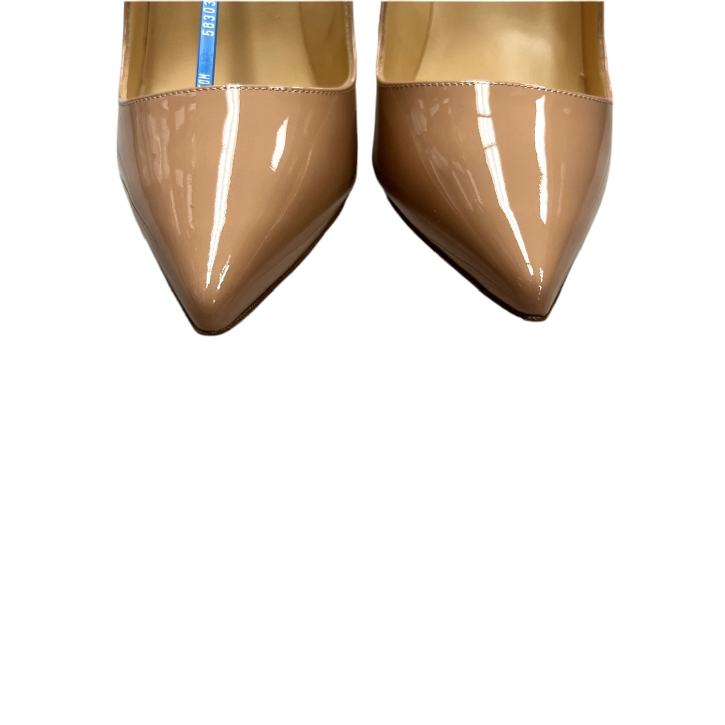 Shoes Luxury Designer By Christian Louboutin In Tan, Size: 8.5