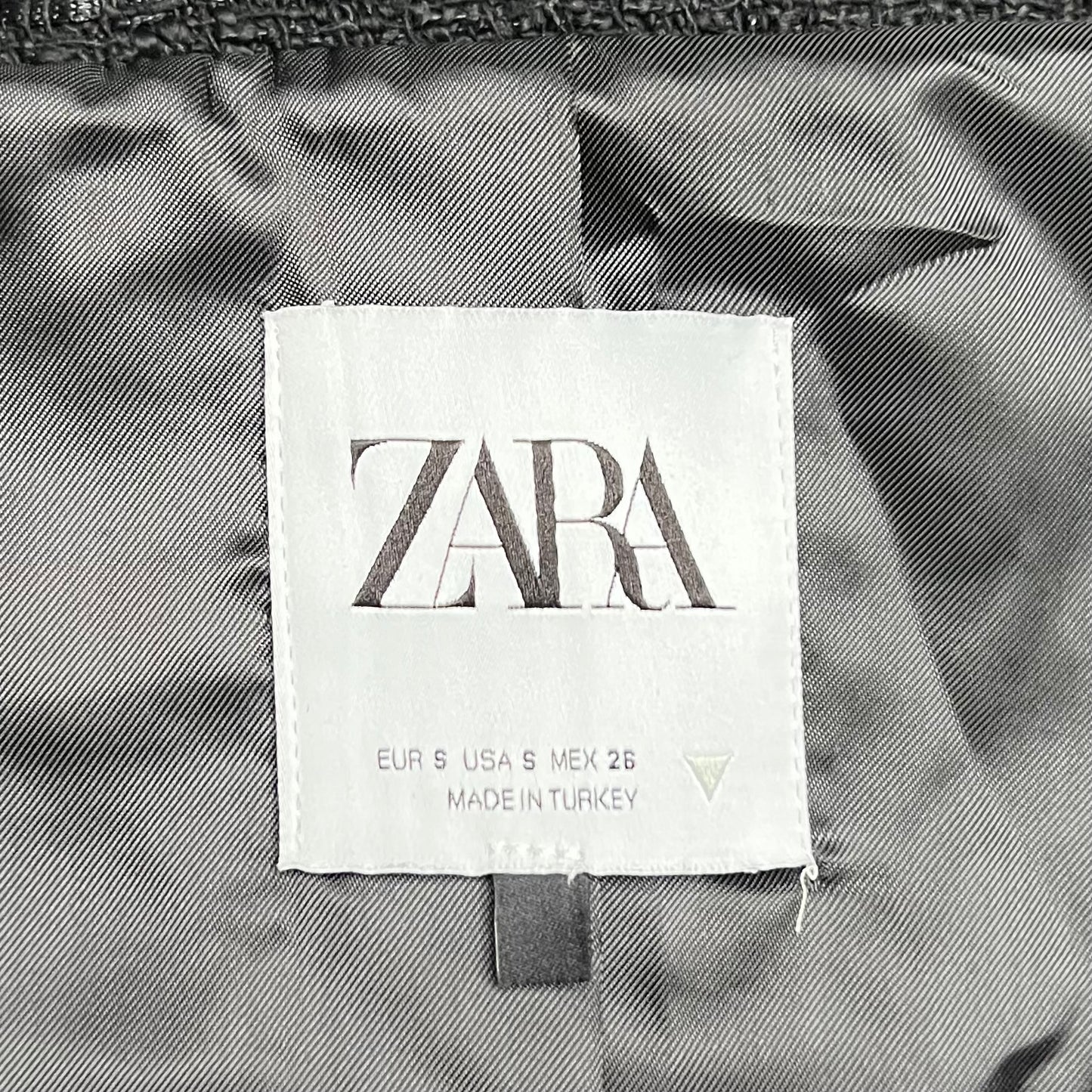 Blazer By Zara In Black & Silver, Size: S