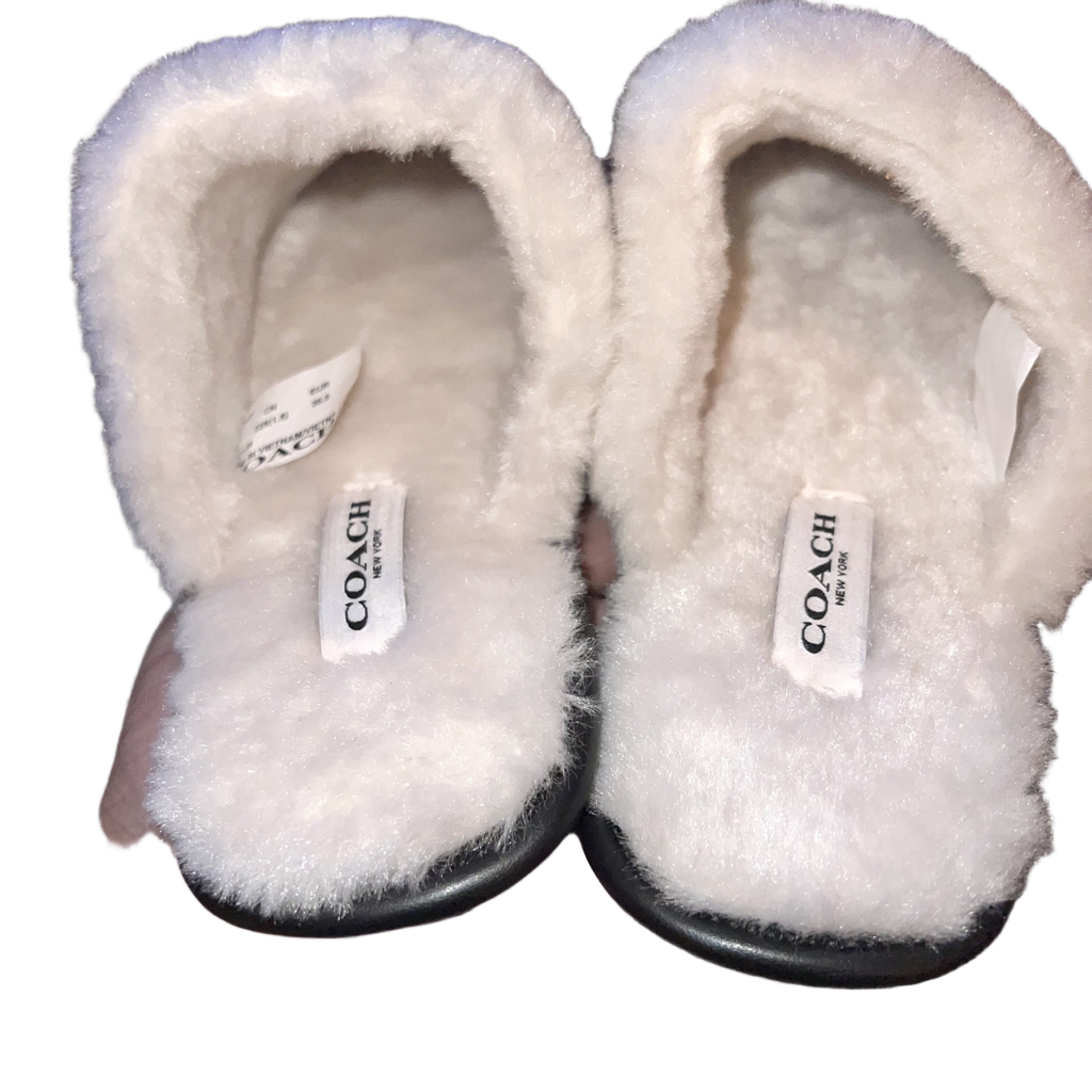 Slippers Designer By Coach, Size: 5