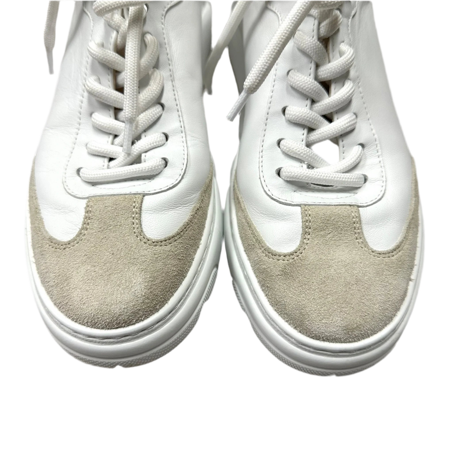 Shoes Sneakers By Agl In Pink & White, Size: 8