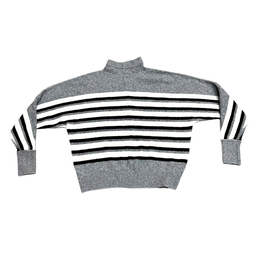 Sweater By Loft In Grey & White, Size: S