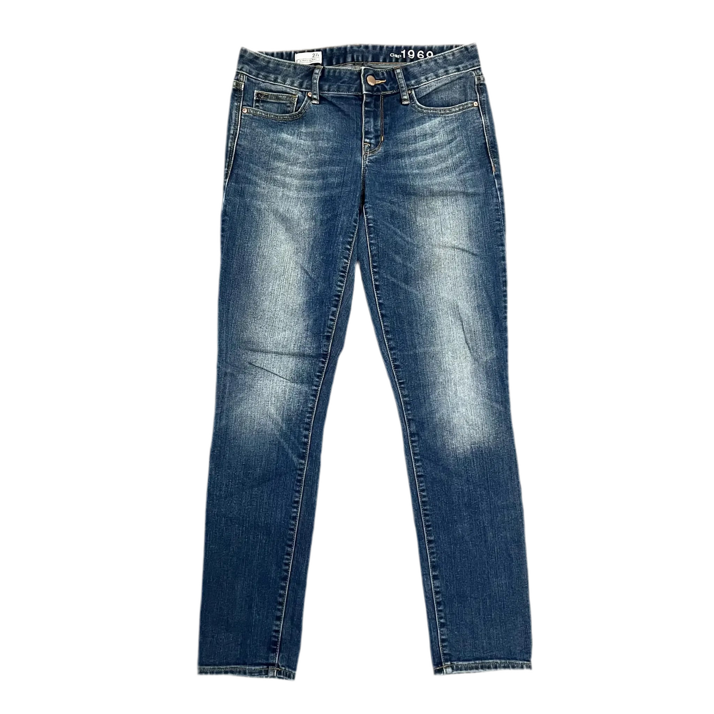 Jeans Skinny By Gap In Blue Denim, Size: 4