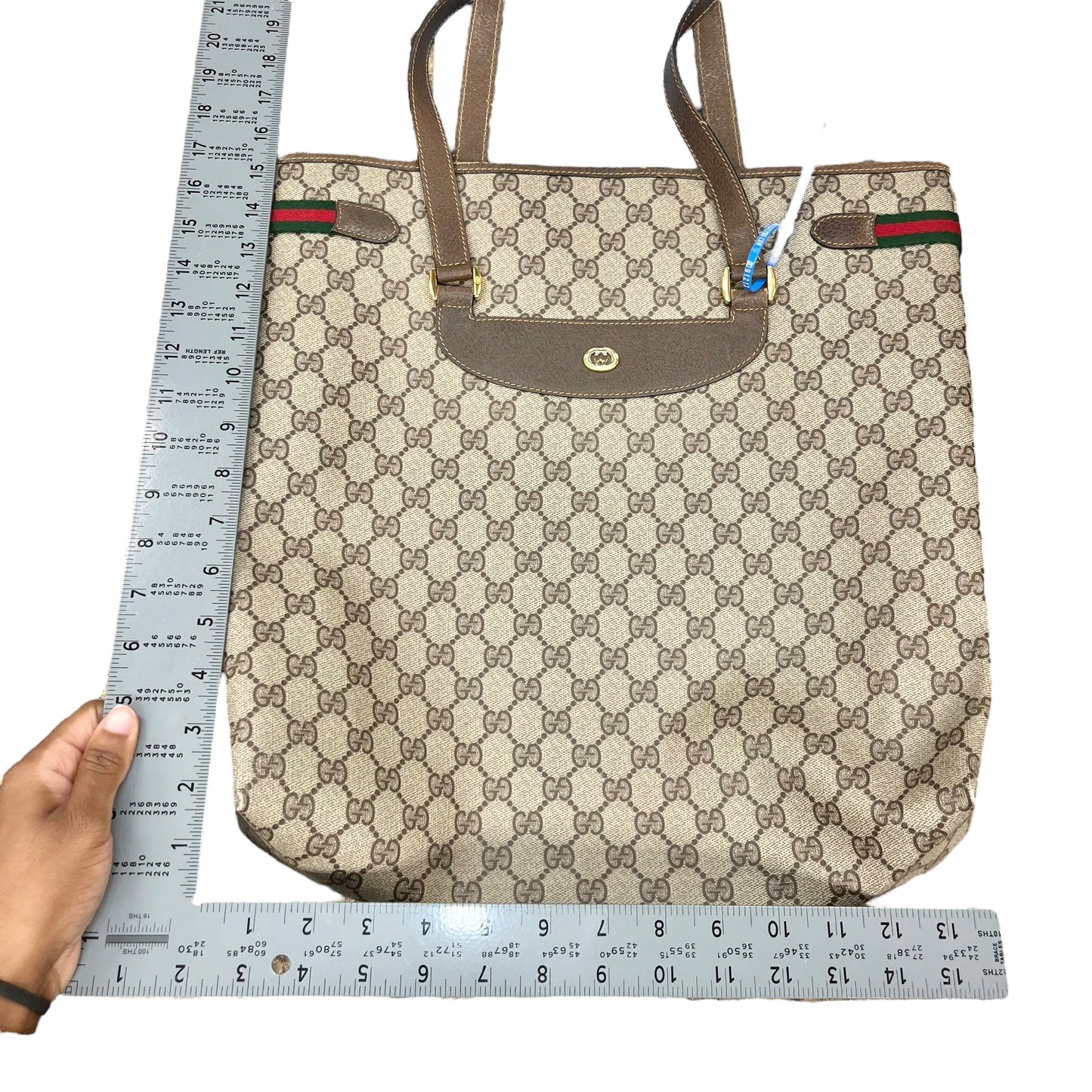 Tote Luxury Designer By Gucci, Size: Large