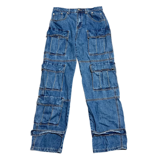 Pants Cargo & Utility By Ronny Kobo In Blue Denim, Size: 4