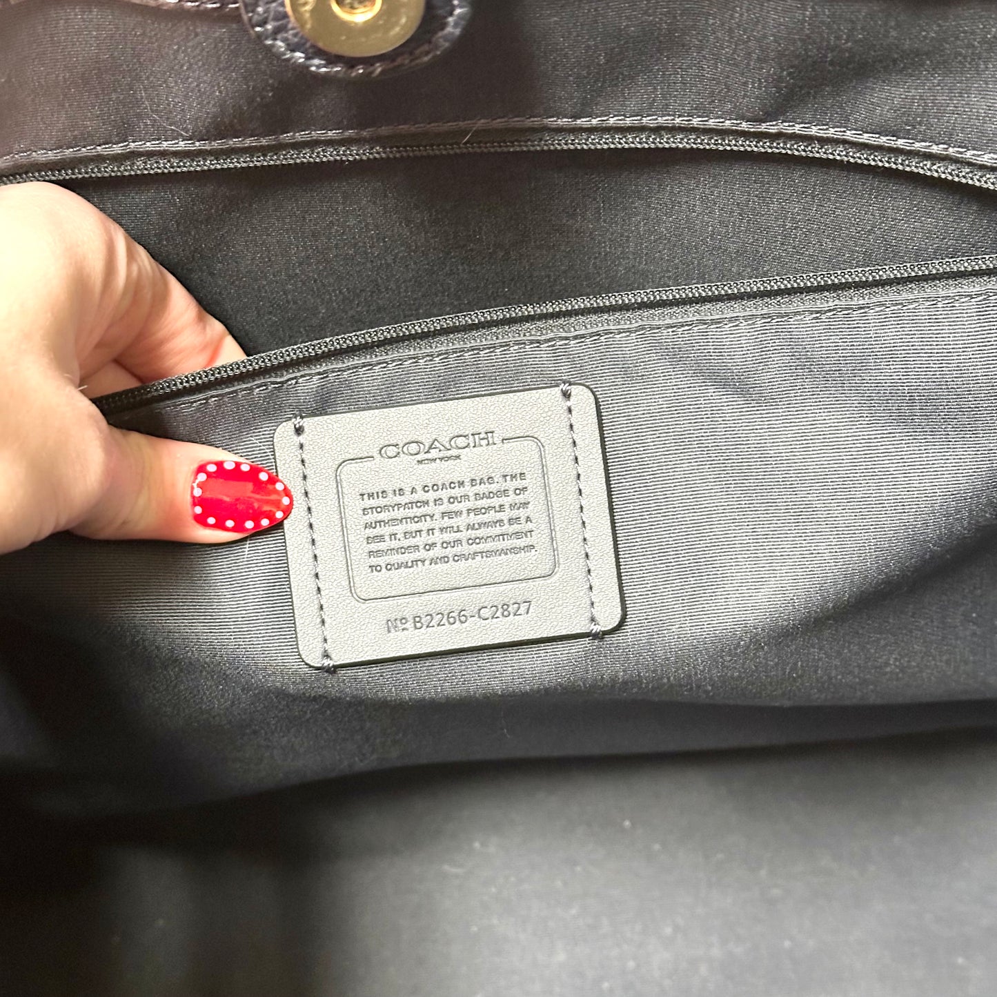 Tote Designer By Coach, Size: Large