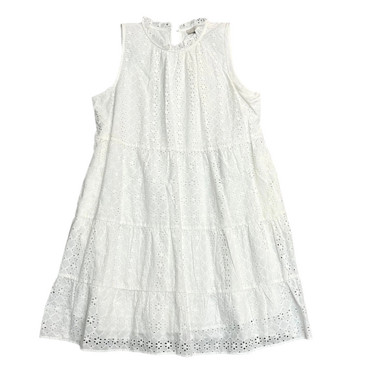 Dress Casual Midi By Loft In White, Size: Lp