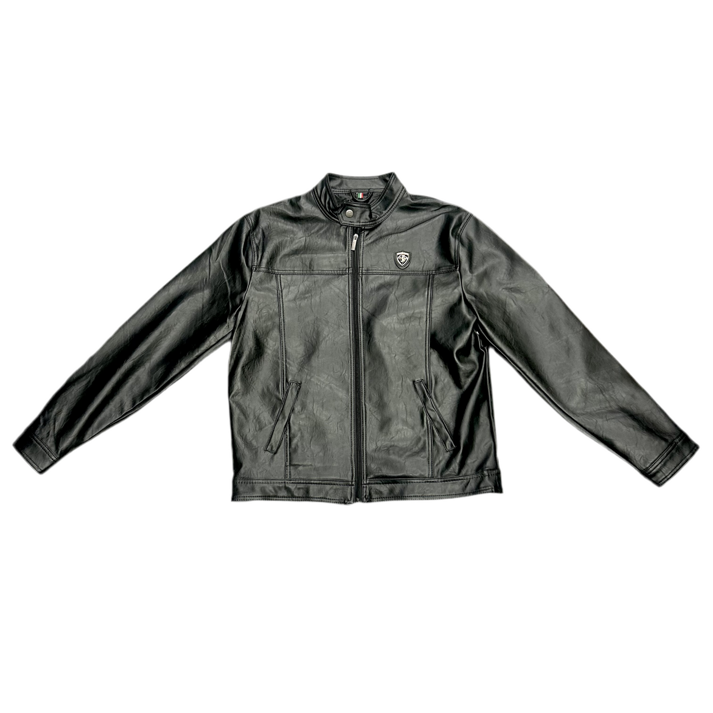 Jacket Leather By Emporio and Co In Black, Size: Xxl