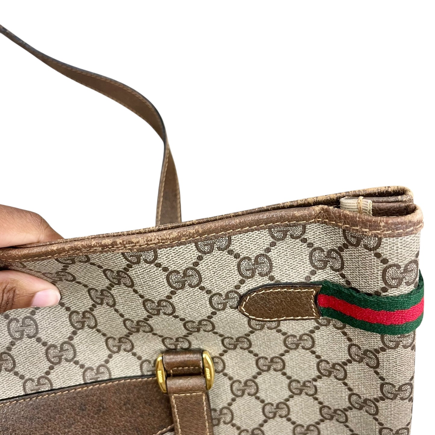 Tote Luxury Designer By Gucci, Size: Large