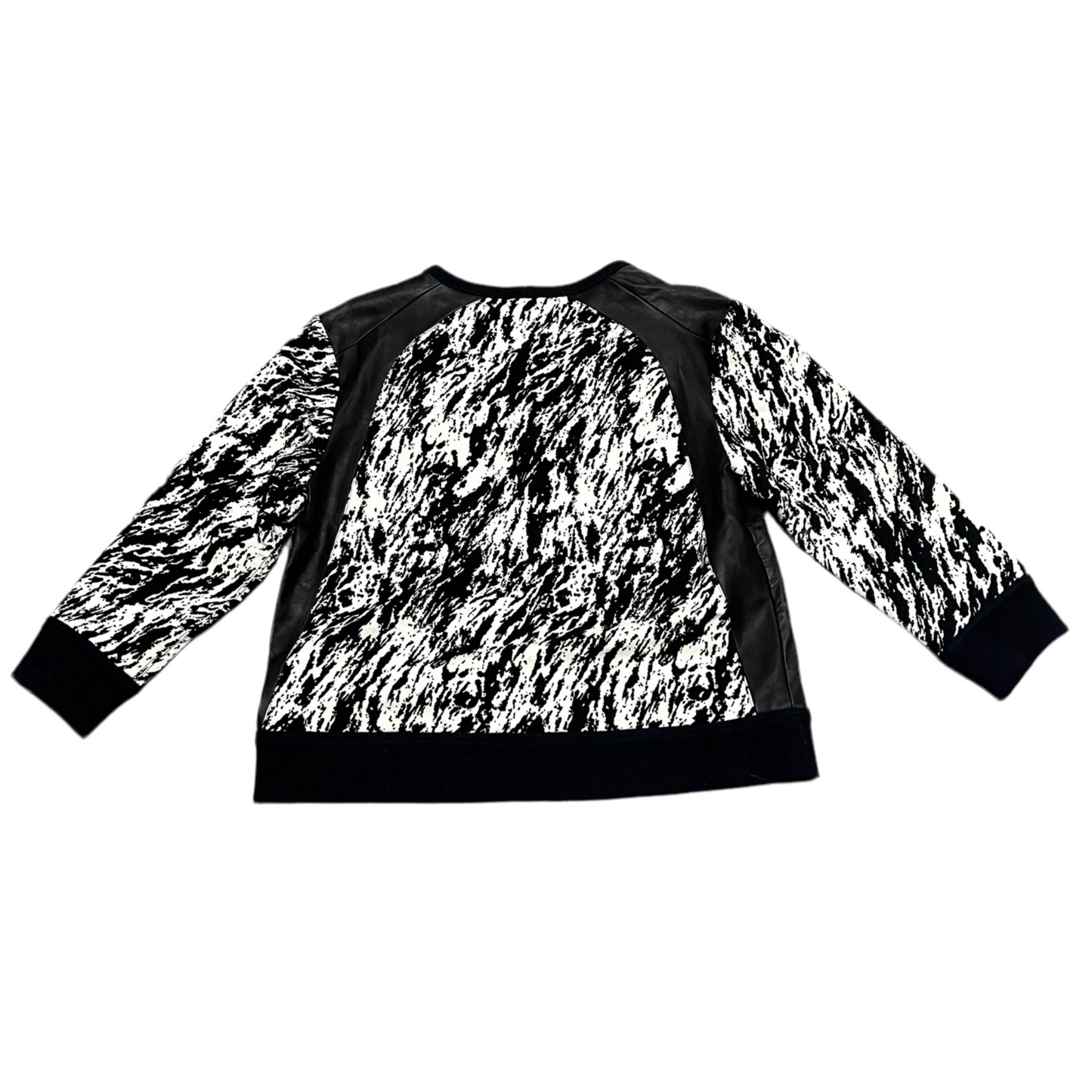 Sweatshirt Crewneck By Rag And Bone In Black & Cream, Size: L