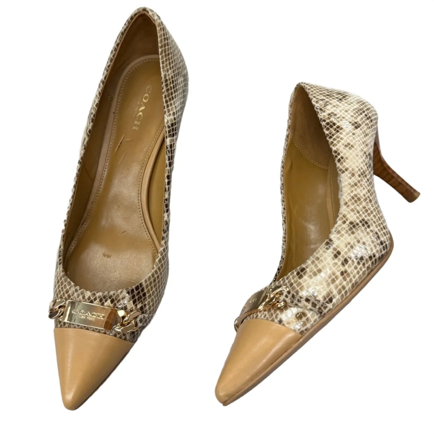 Shoes Designer By Coach In Tan, Size: 9