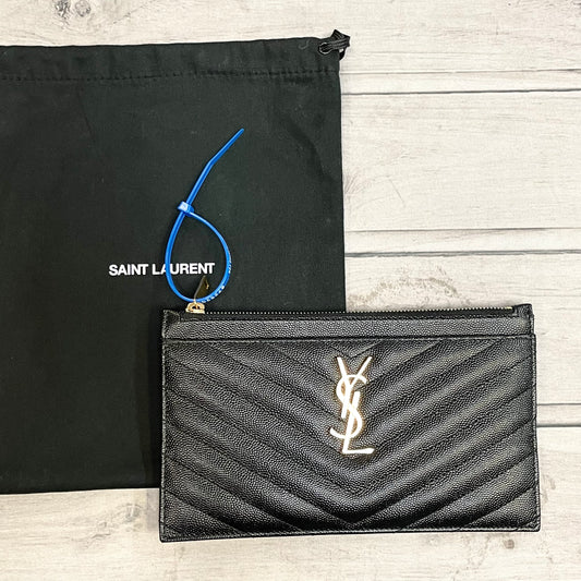Eve Saint Laurent Yves Saint Laurent V Stitch Logo Clutch Bag