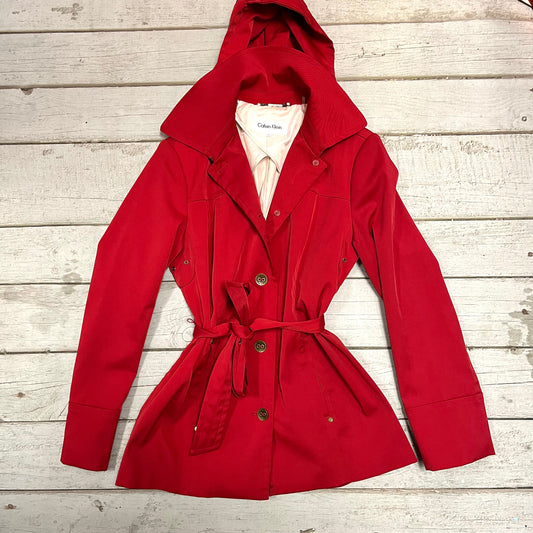 Coat Trenchcoat By Calvin Klein  Size: Xs